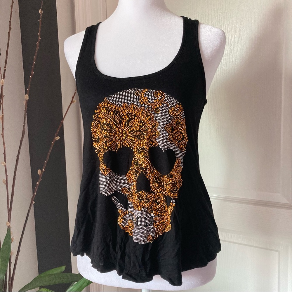 skull racerback tank